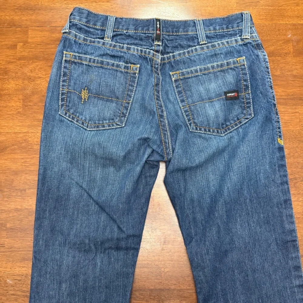 Ariat M5 Slim Straight Jeans Mens 32x30 Blue FR Flame Resistant Work Denim Pants